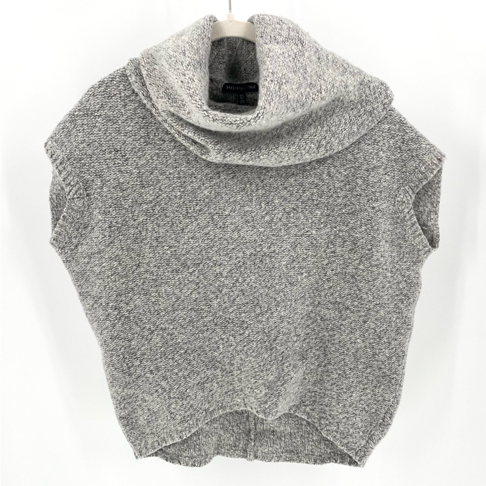 SAKS FIFTH AVE - Cowl Neck Cap Sleeve Wool Top